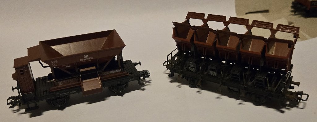 Marklin H0 4635 & 4610 Trémie & benne basculante, Enlèvement ou Envoi, Utilisé, Wagon, Märklin