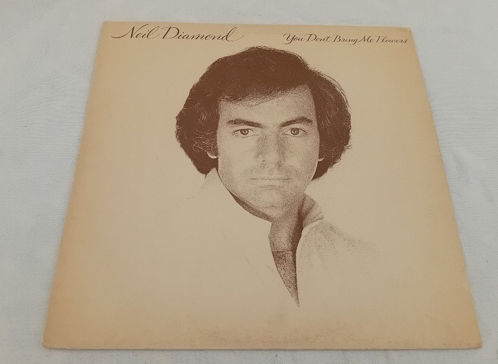 Neil Diamond – You Don't Bring Me Flowers, Pochette photo, Enlèvement ou Envoi, Pop, Utilisé