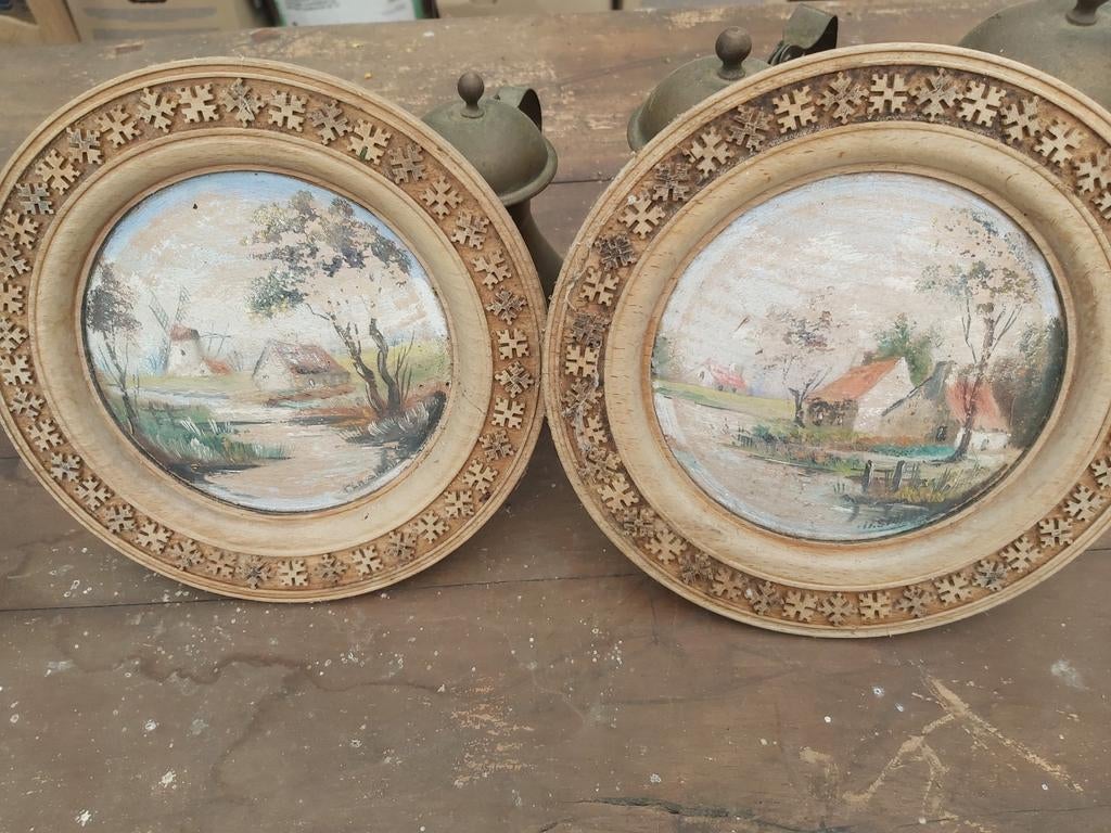 Peinture sue bois Plasman, Antiek en Kunst