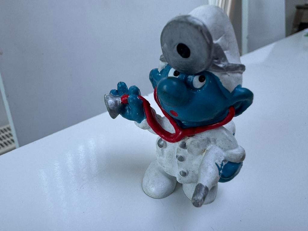 Smurf Doctor Medical Vintage figuur PVC Peyo, Ophalen of Verzenden, Gebruikt, Overige Smurfen, Poppetje, Figuurtje of Knuffel