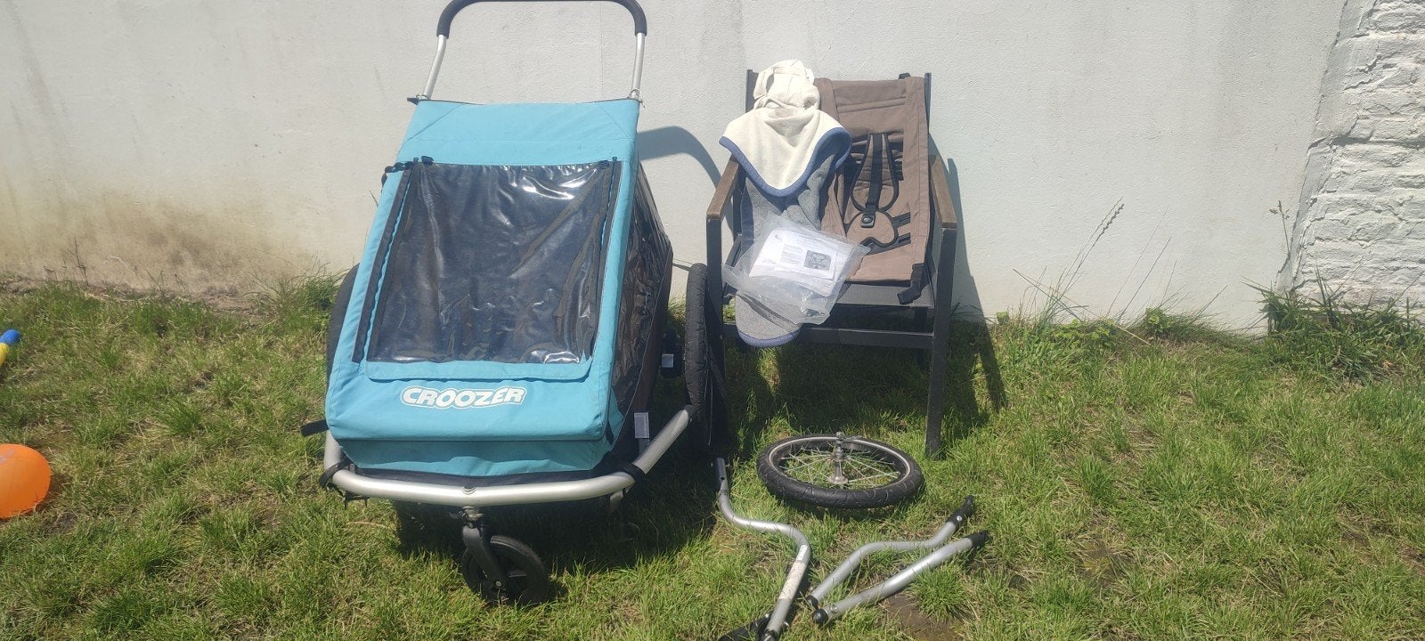 Remorque Croozer kids  2 enfants * siège et couverture Bébé*, 40 à 60 kg, Croozer, Utilisé, Suspension