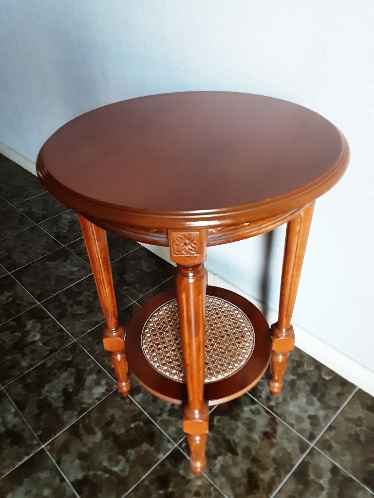 Bijzettafeltje, Rond, Comme neuf, Enlèvement, 60 cm ou plus