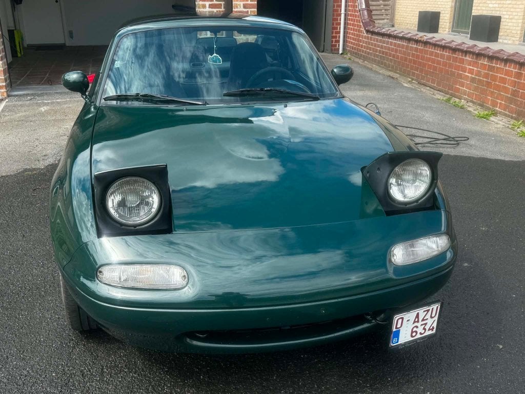 Mazda mx-5 oldtimer, Auto's, Mazda, Particulier, MX-5, Benzine, Euro 1, Cabriolet, 2 deurs, Handgeschakeld, Groen, Zwart, Stof