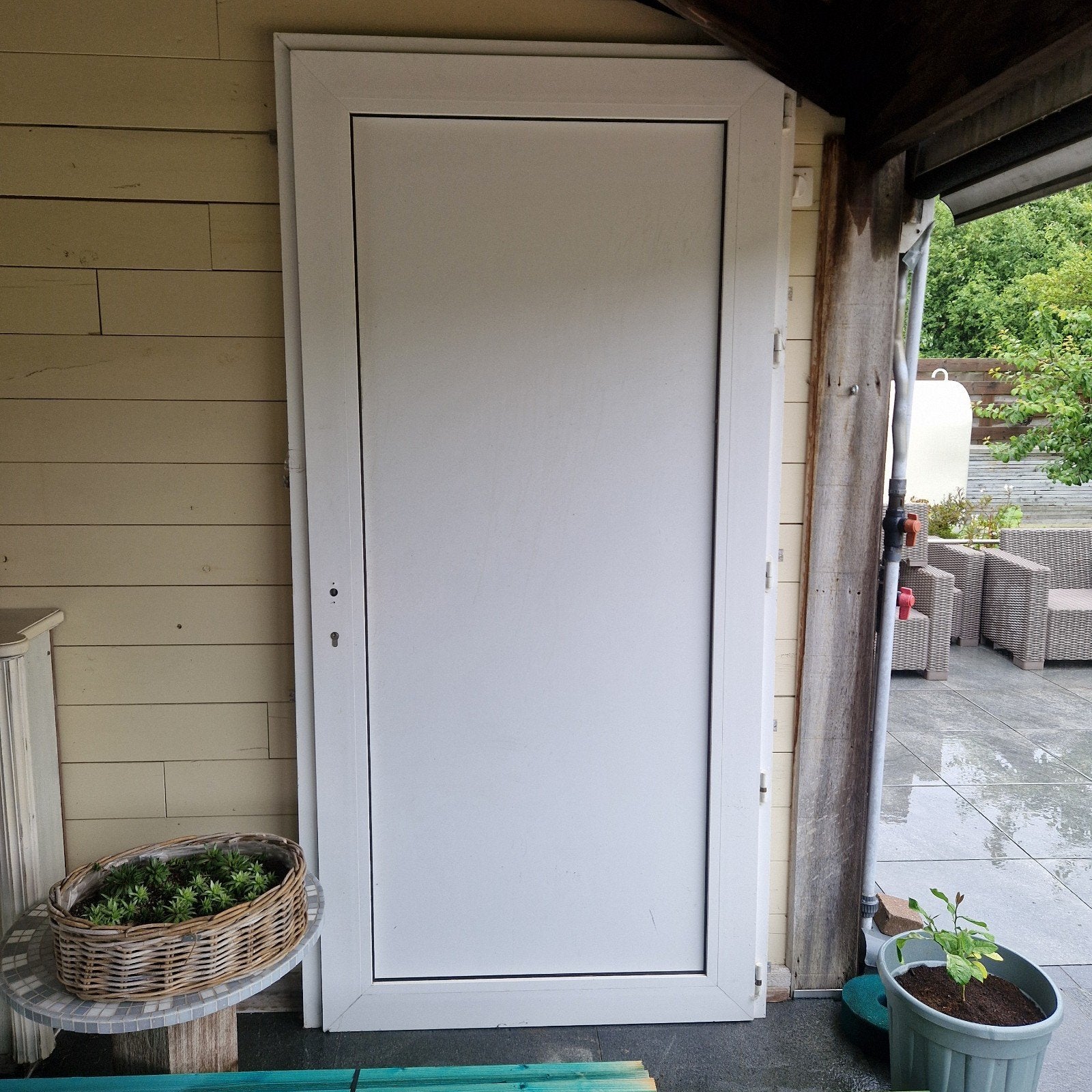Brede garagedeur, Kunststof, 215 cm of meer, Garagedeur, Ophalen