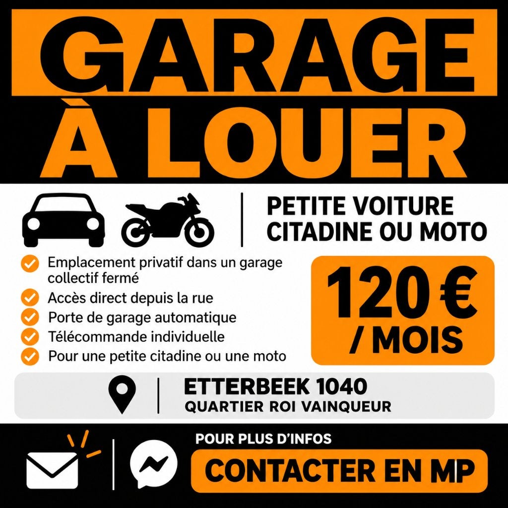 Emplacement  parking à louer Etterbeek 1040  Roi Vainqueur, Immo, Bruxelles