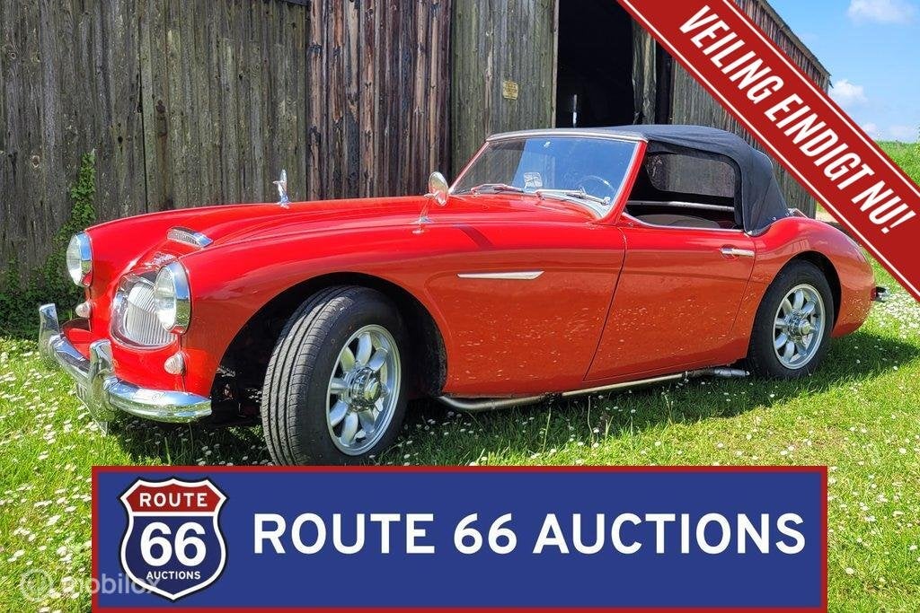 Austin-Healey 3000 Mk II BT7 | Route 66 Auctions, Auto's, Overige merken, Zwart, Bedrijf, Handgeschakeld
