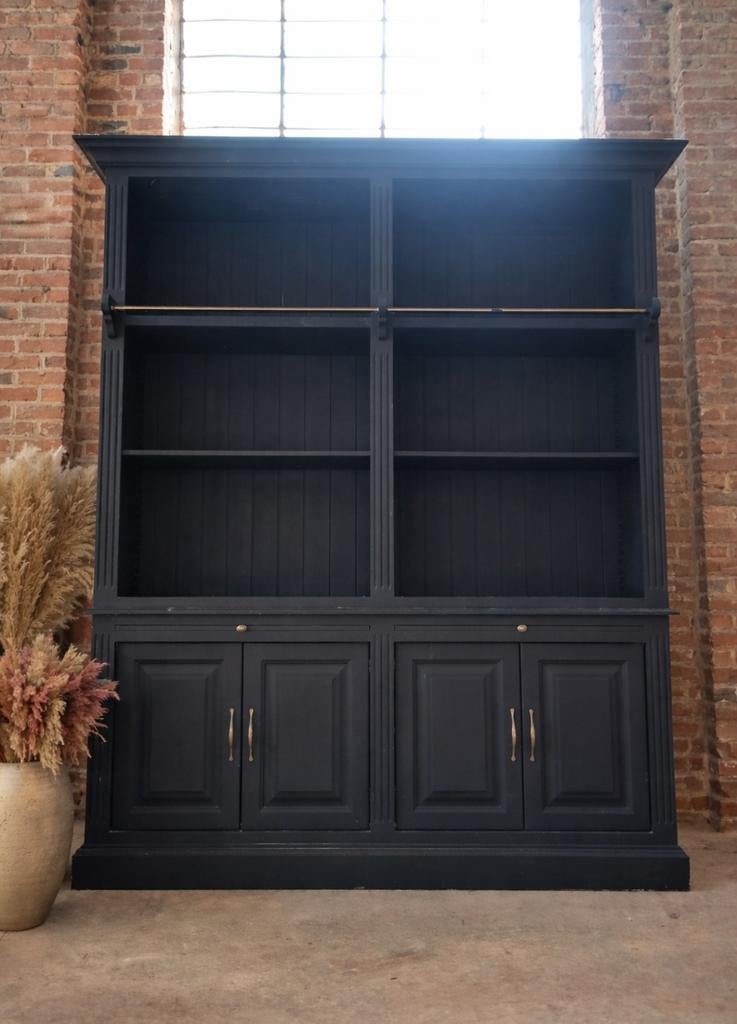 Prachtige boekenkast/bibliotheekkast art:63/26.2, Huis en Inrichting, Ophalen, Gebruikt, Met deur(en), 200 cm of meer