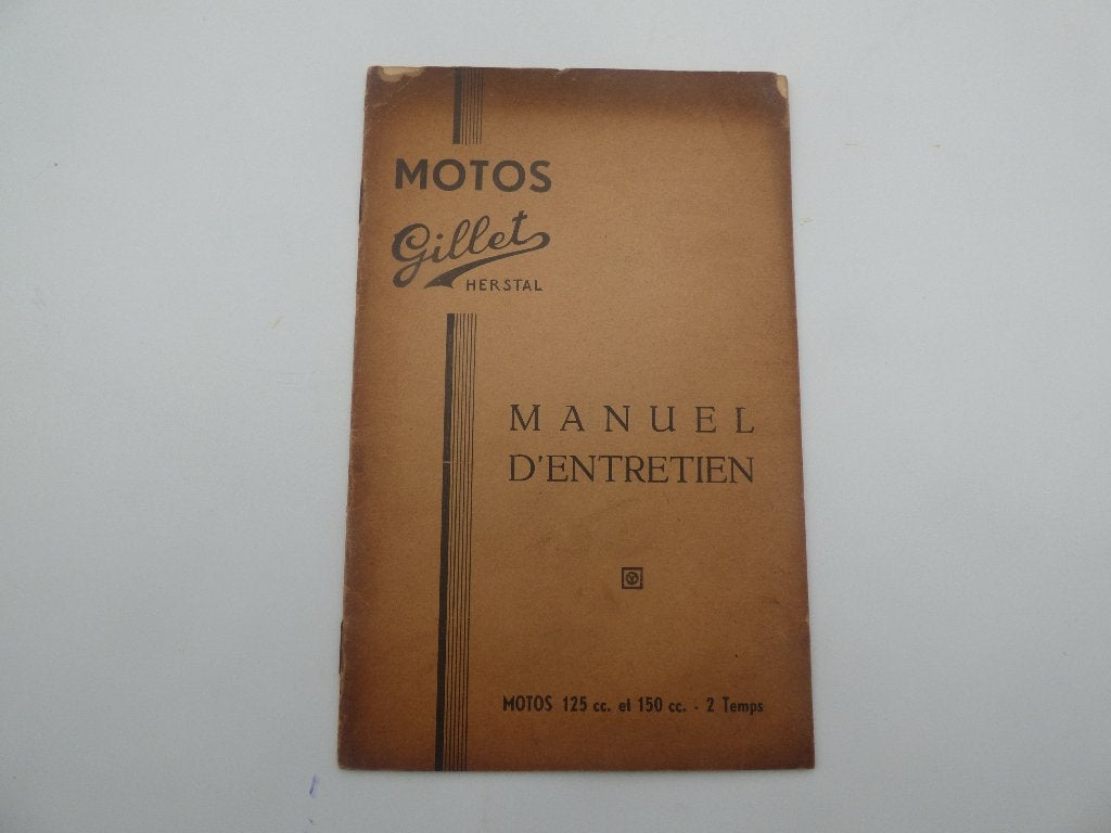 CARNET D'ENTRETIEN DES GILLET 125 ET 150 CC À DEUX TEMPS, Motos, Enlèvement ou Envoi
