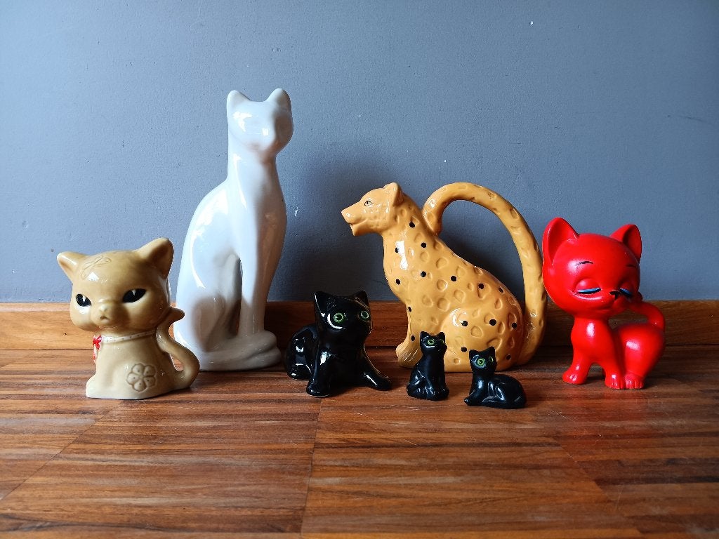 Vintage kattenbeelden, Ophalen of Verzenden, Huis en Inrichting