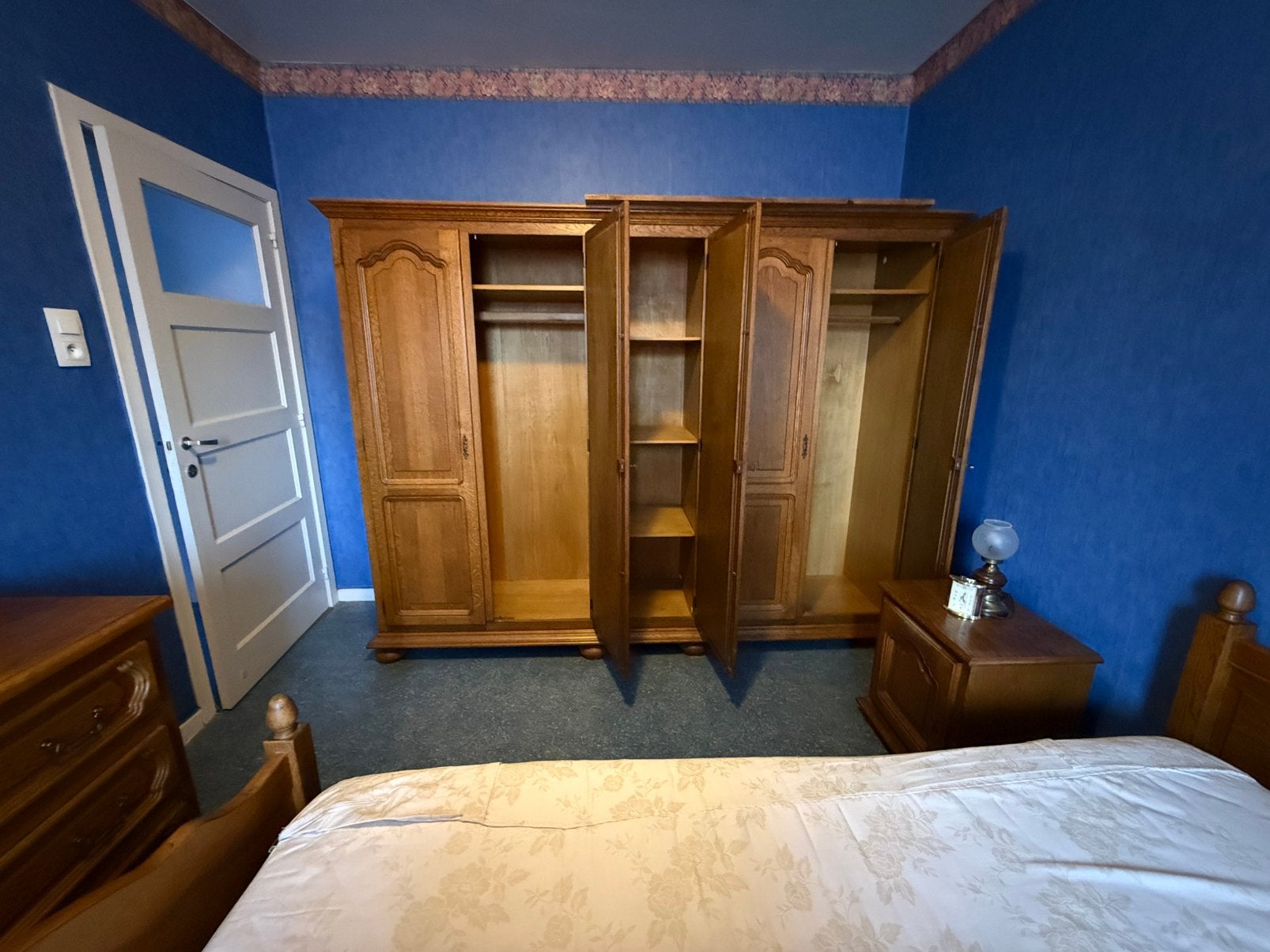 Chambre à coucher complète lit double, Maison & Meubles, Enlèvement, Comme neuf