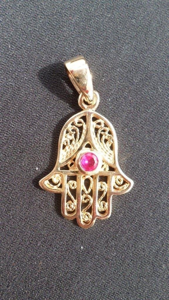 Vergulde hand van Fatma, Handtassen en Accessoires, Ophalen of Verzenden, Goud, Overige materialen
