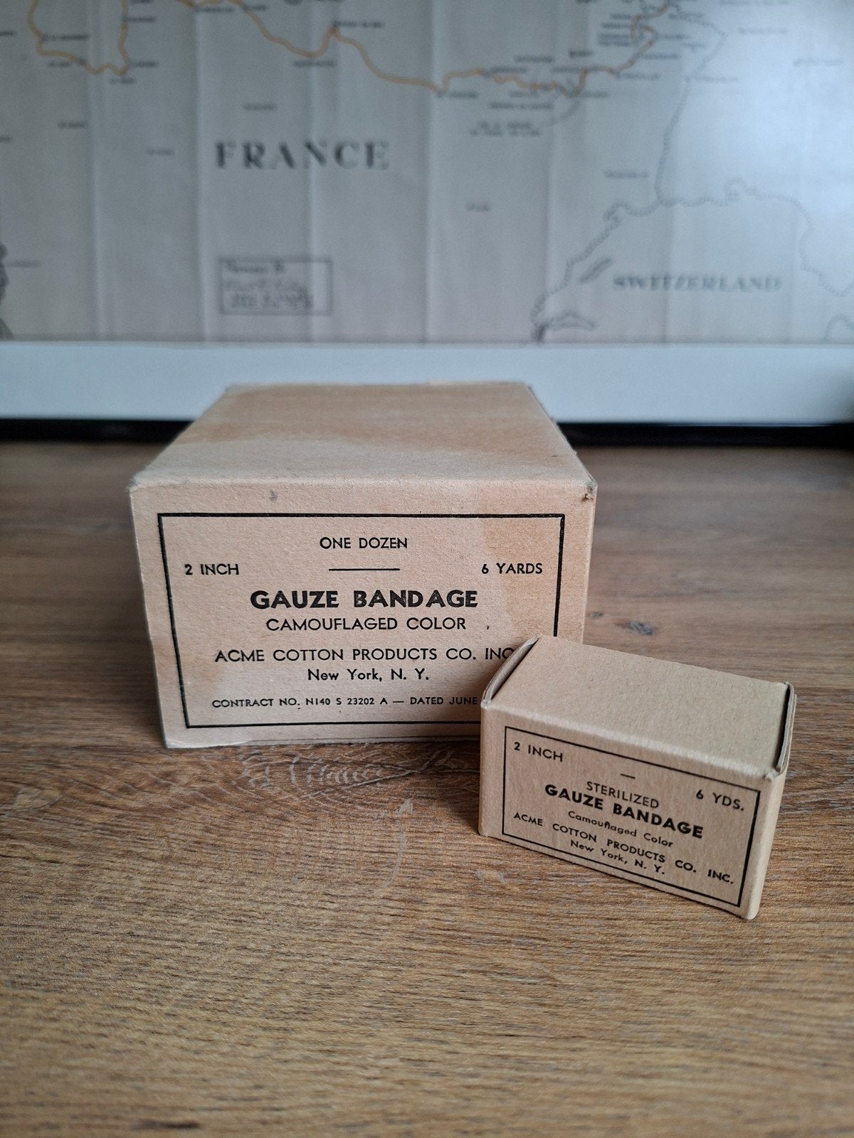 WW2 US 1943 Full dozen gauze bandages, Verzamelen, Ophalen of Verzenden