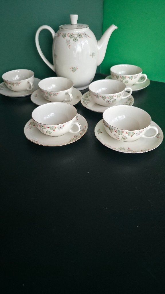 Vintage Arzberg Bavaria Porcelain Tea Service - Teapot, Antiek en Kunst, Ophalen of Verzenden