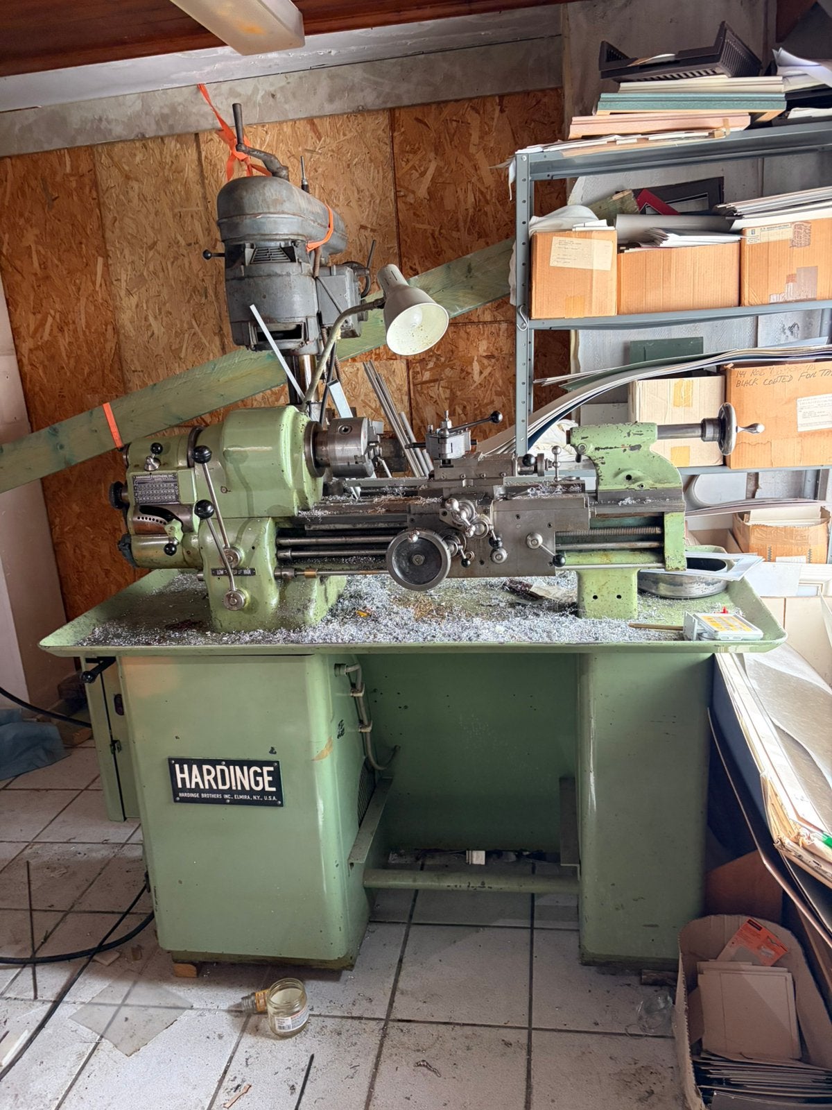 Hardinge draaibank + boor/freesmachine + toebehoren, Ophalen, Zo goed als nieuw
