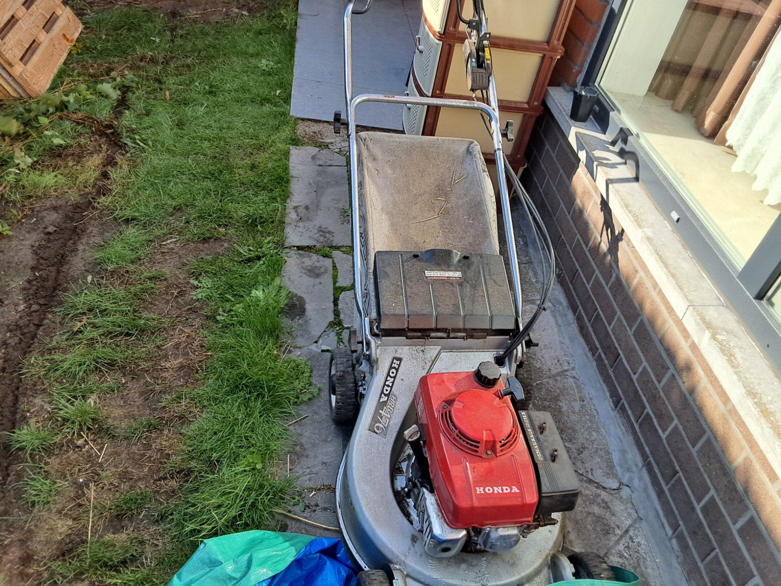 grasmaaier honda hrb 476, Jardin & Terrasse, Honda, Enlèvement, Utilisé, Sac de ramassage