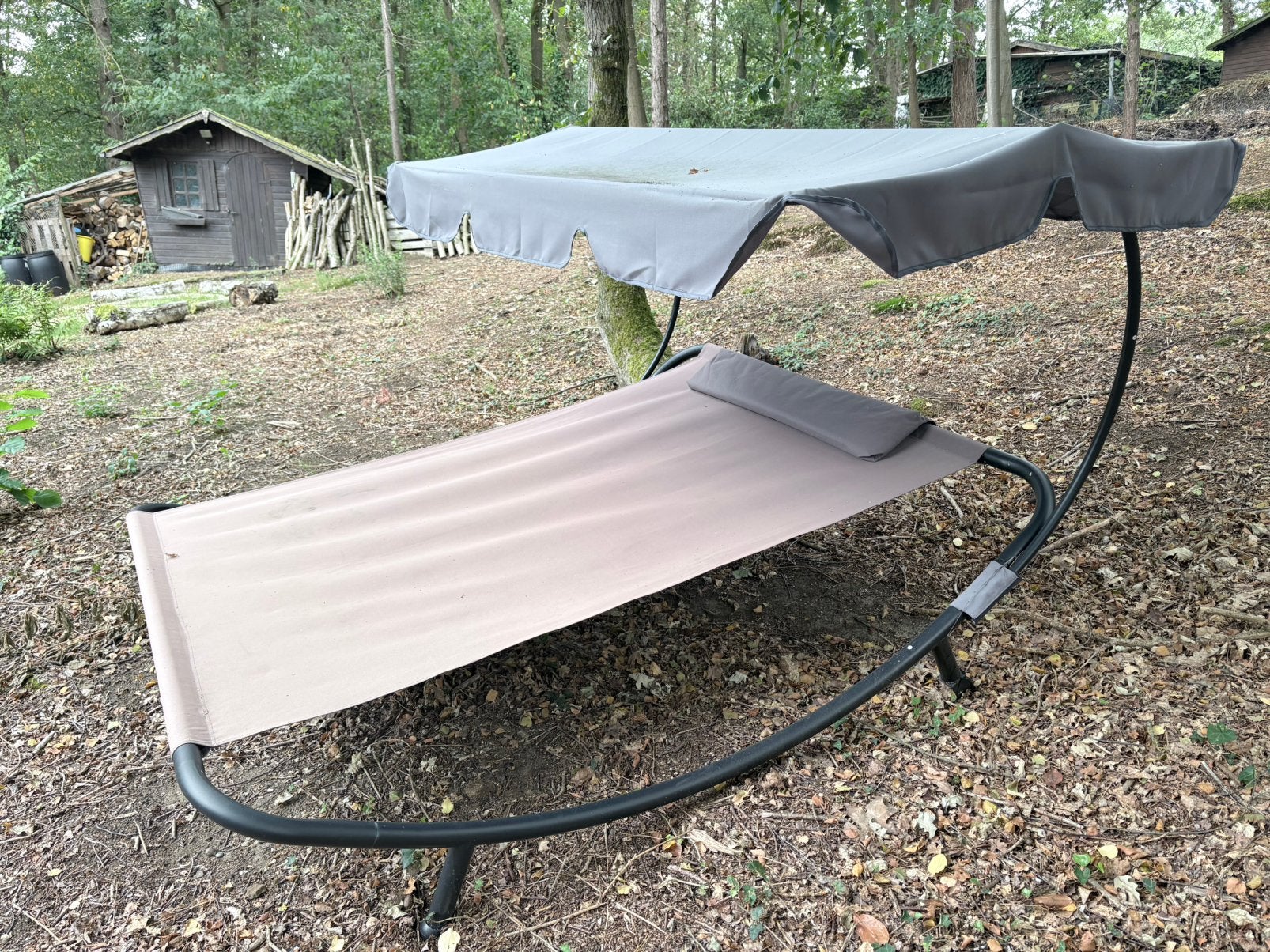 Tuinbed, Tuin en Terras, Ligbedden, Ophalen, Gebruikt, Textileen, Verrijdbaar