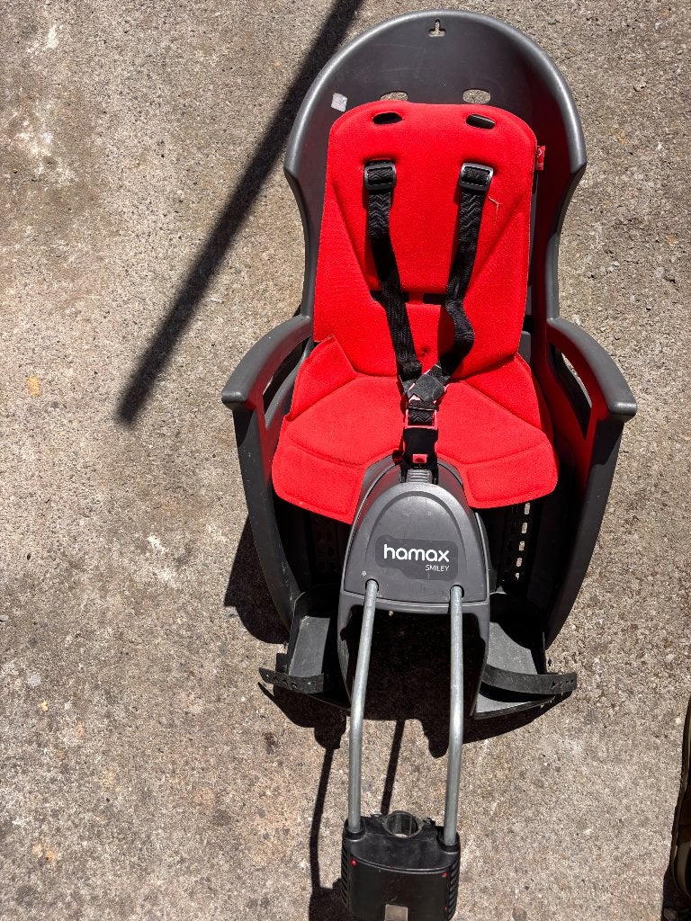 Siège enfant vélo - Hamax Smiley, Vélos & Vélomoteurs, Accessoires vélo | Sièges de vélo, 15 à 25 kg, Enlèvement, Utilisé, Hamax