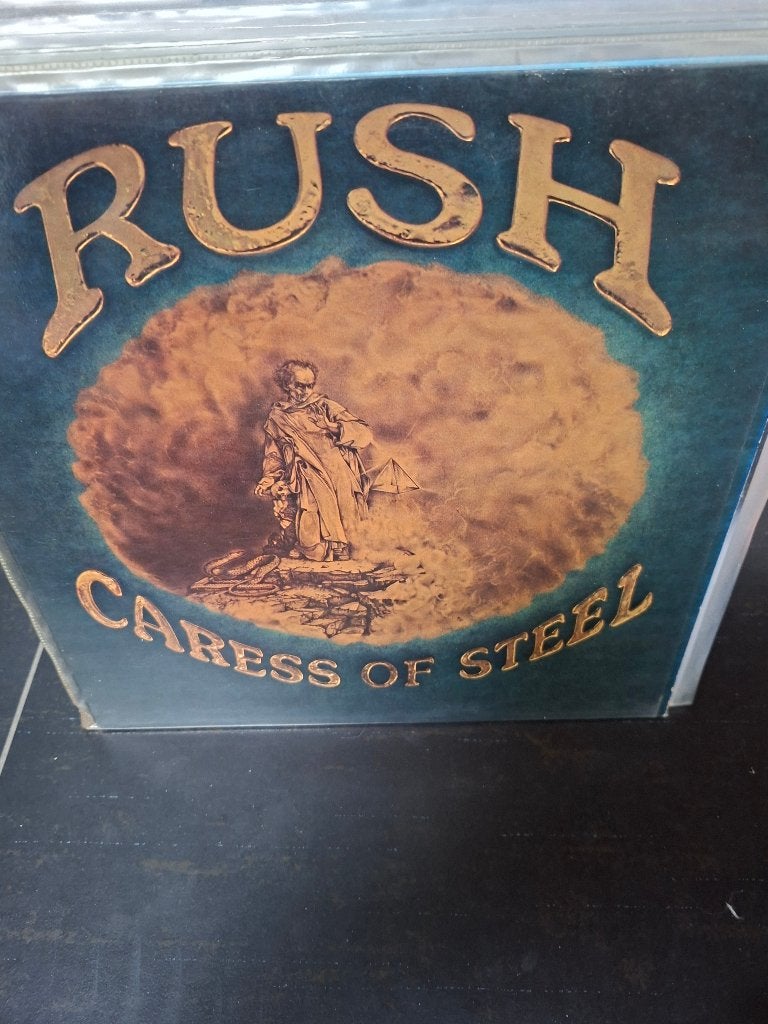 lp - rush - caress of steel - bak 5, LP, Hardrock, Ophalen of Verzenden, Zo goed als nieuw