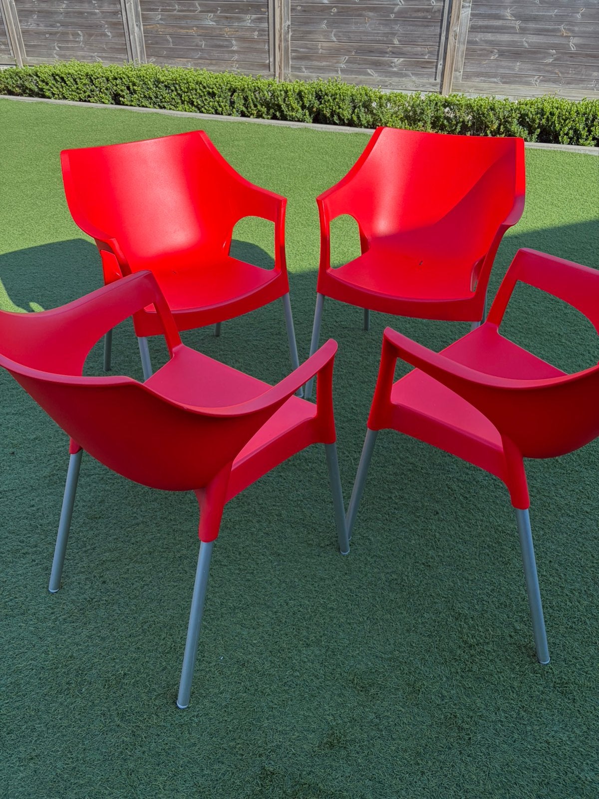 Mooie keukenstoelen, Maison & Meubles, Rouge, Synthétique, Enlèvement, Utilisé