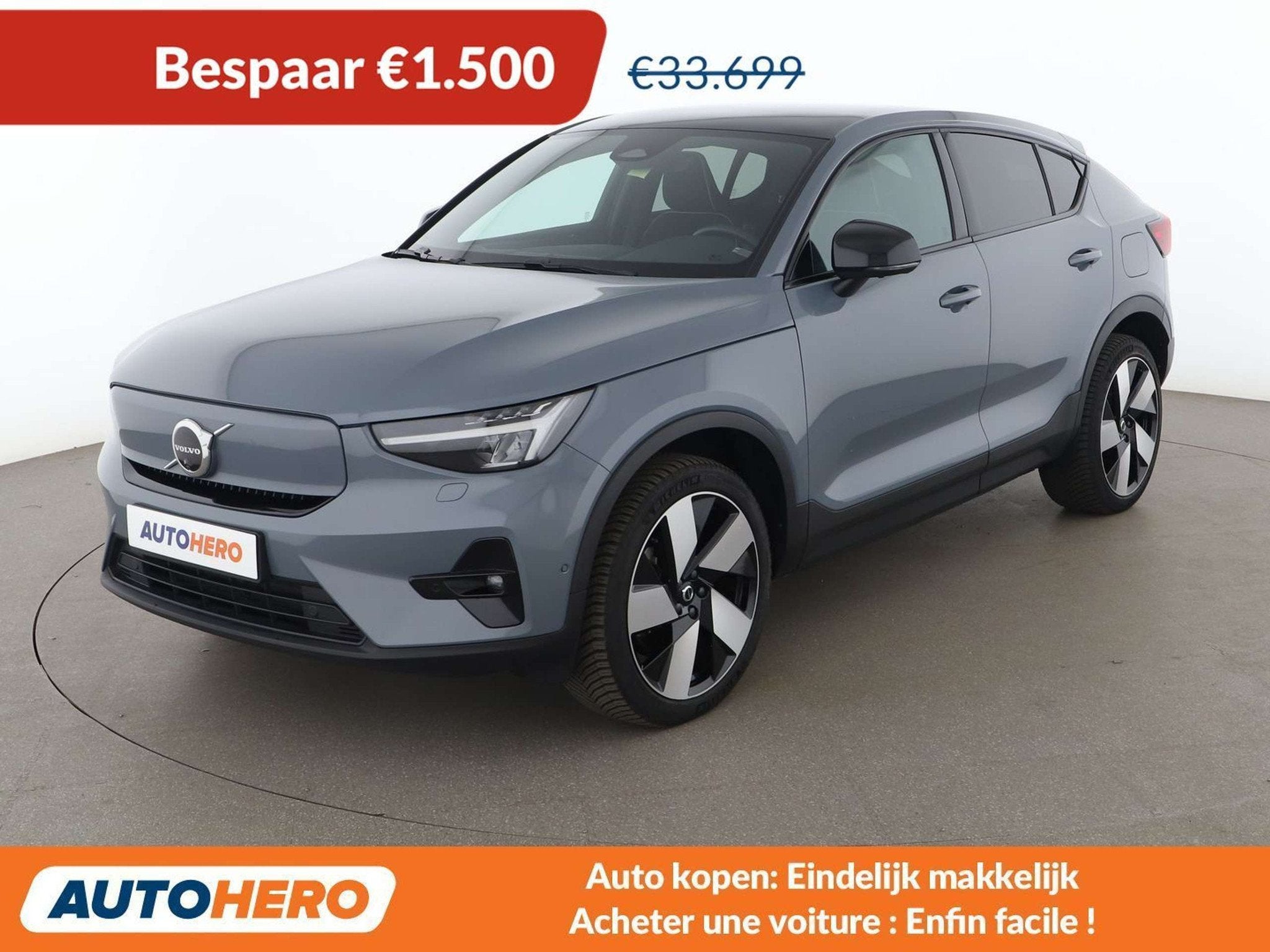 Volvo C40 Recharge Twin Pure 300 kW Ultimate AWD, Autos, Argent ou Gris, Achat, 408 ch, Noir