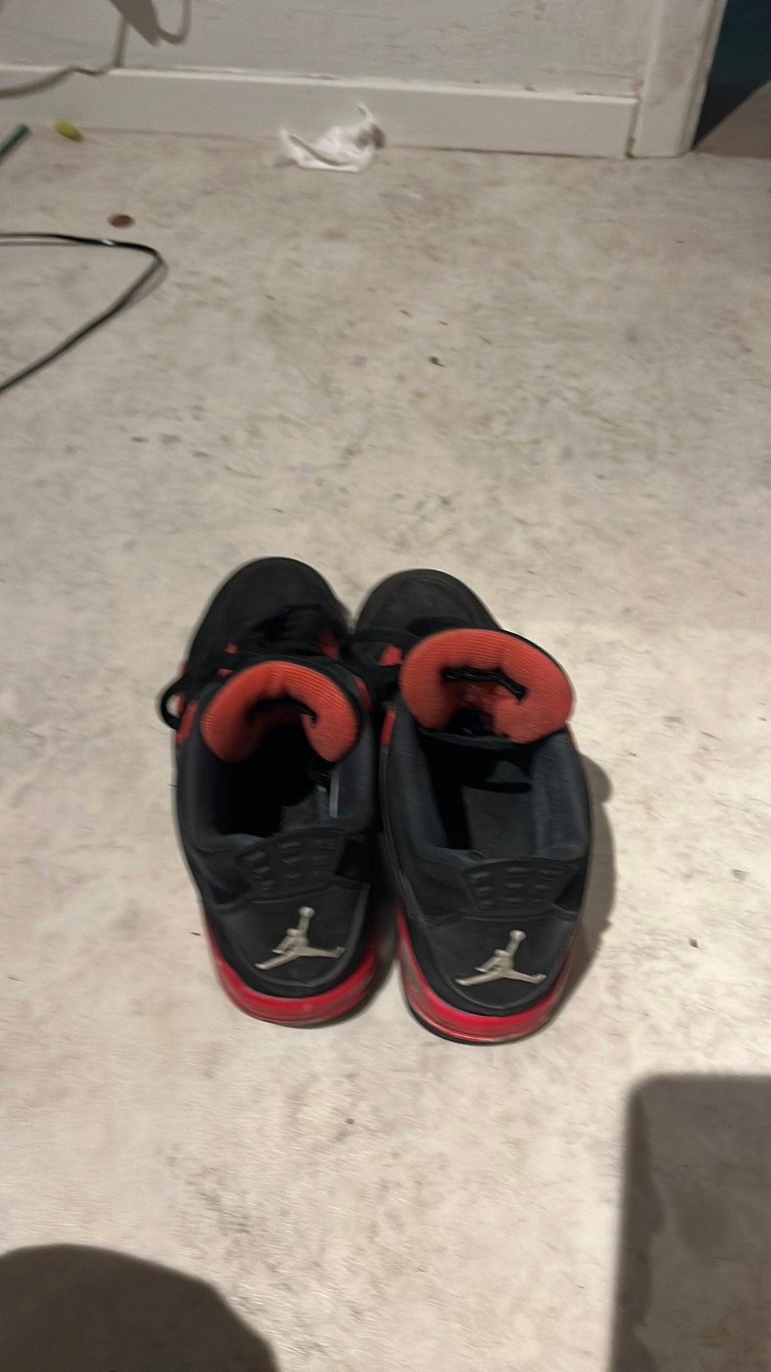 Jordan air 4 Bieden, Enlèvement, Porté, Noir