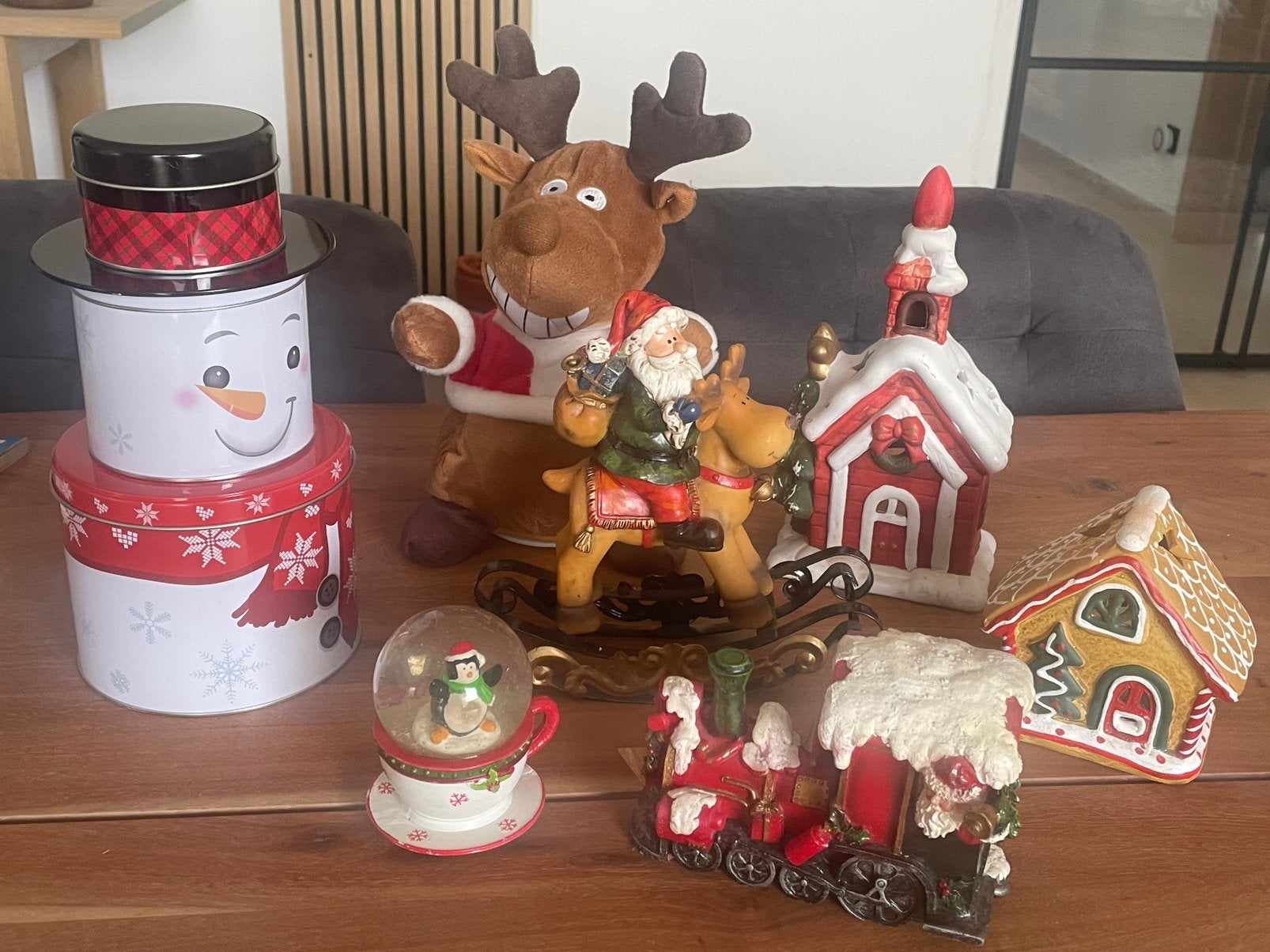 Kersthuisjes en decoratie, Ophalen, Zo goed als nieuw
