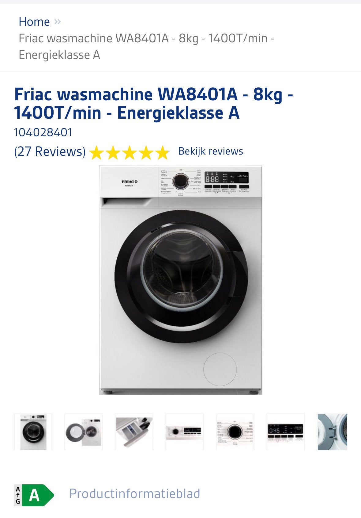 Wasmachine nieuw in doos, Electroménager, Lave-linge, Enlèvement, Neuf