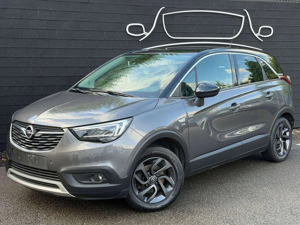 Opel Crossland X 1.2+AIRCO+NAVI+CAMERA+JANTES+EURO 6D, Autos, Opel, Argent ou Gris, Achat, Entreprise, Noir