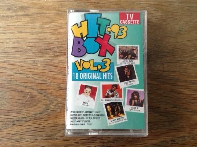 muziekcassette hitbox '93, Enlèvement ou Envoi, Autres genres, 1 cassette audio, Originale