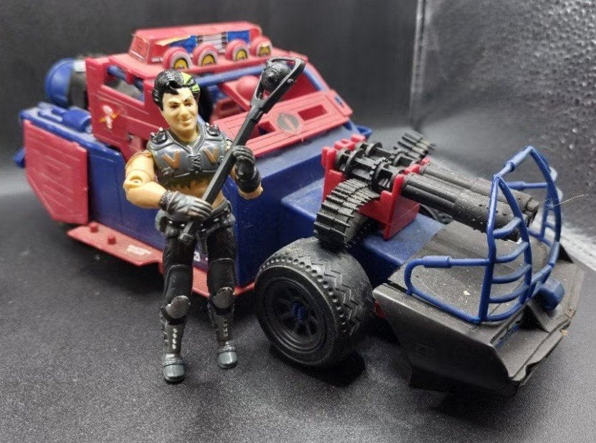 Gijoe véhicule + 1 fig + 1 accessoires, Collections, Jouets, Enlèvement, Utilisé