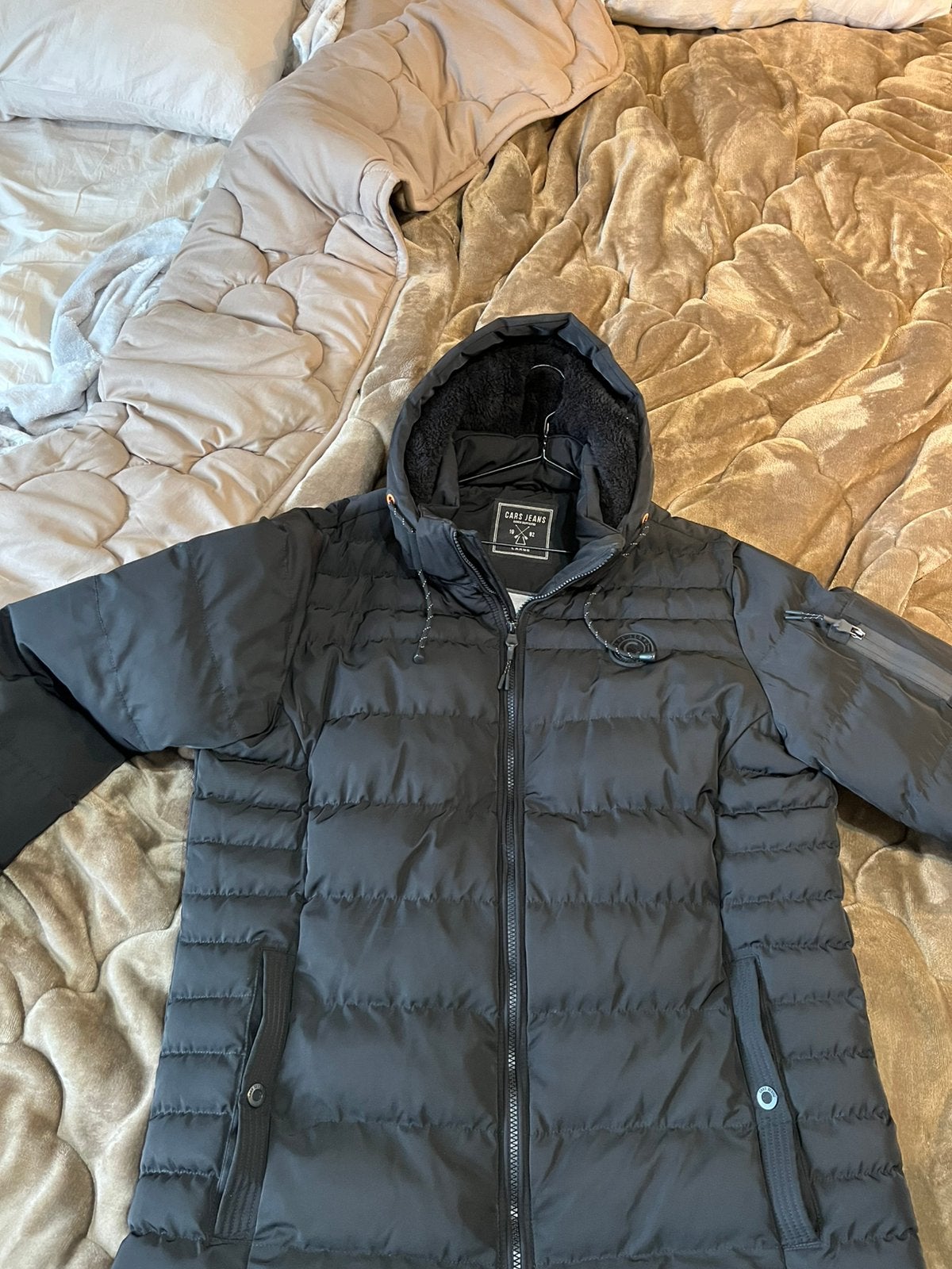 Winterjas cars jeans zwart maat xl, Kleding | Heren, Ophalen, Zo goed als nieuw, Maat 56/58 (XL), Zwart