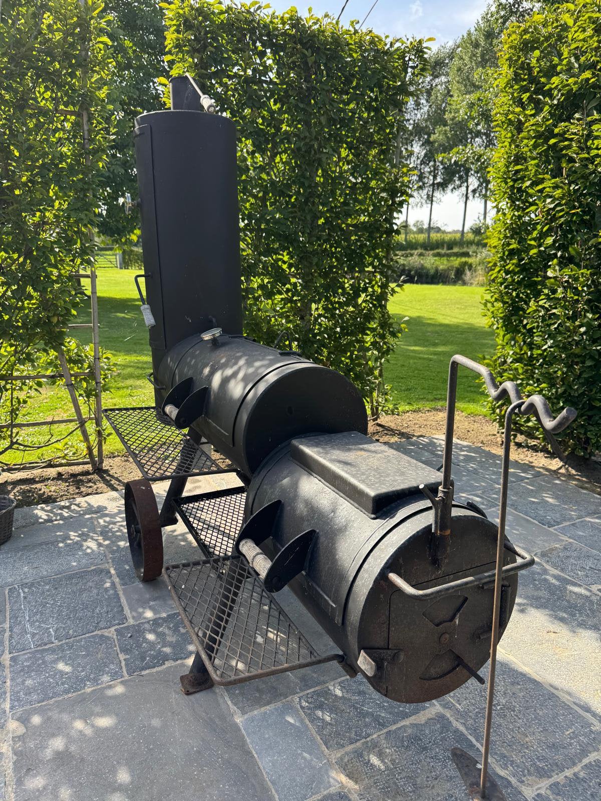 Oklahoma BBQ Joe’s Bbq Smoker 20 inch Chuckwagon 6.35 mm, Ophalen, Zo goed als nieuw