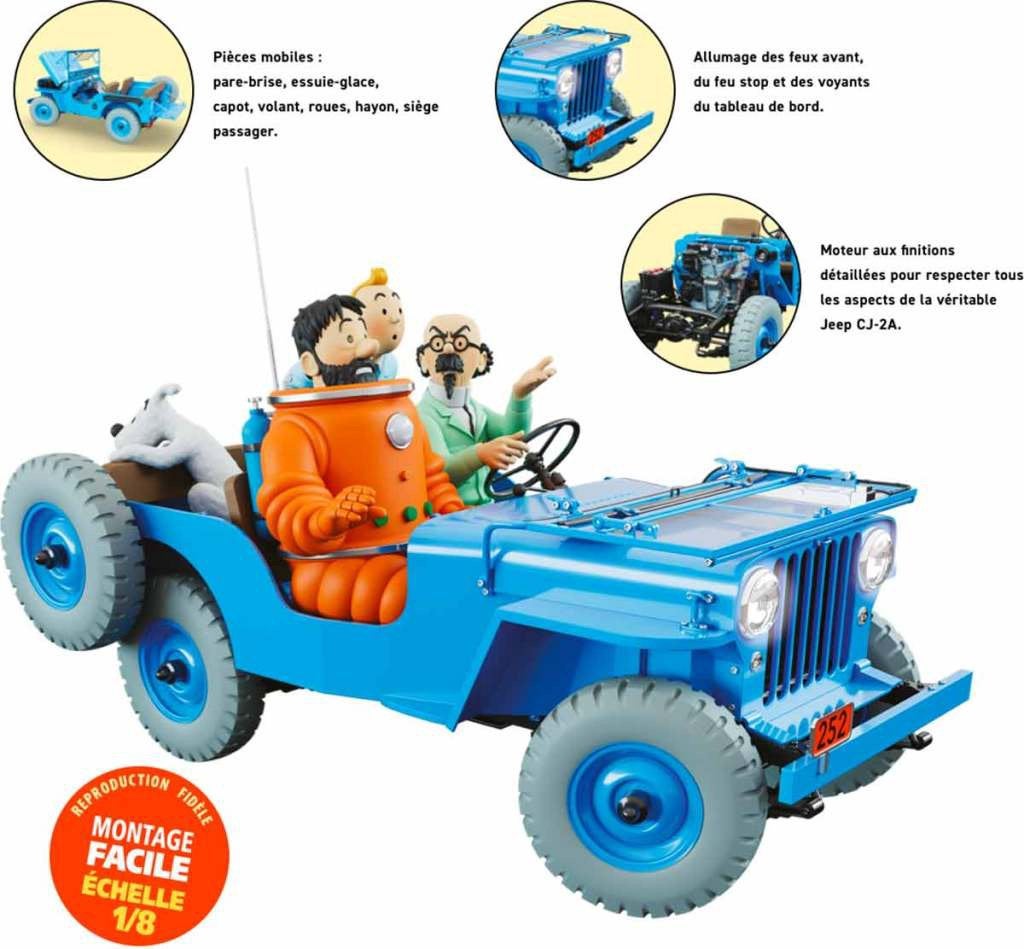 Tintin Jeep Objectif Lune - collection complète, Collections, Personnages de BD, Tintin, Enlèvement