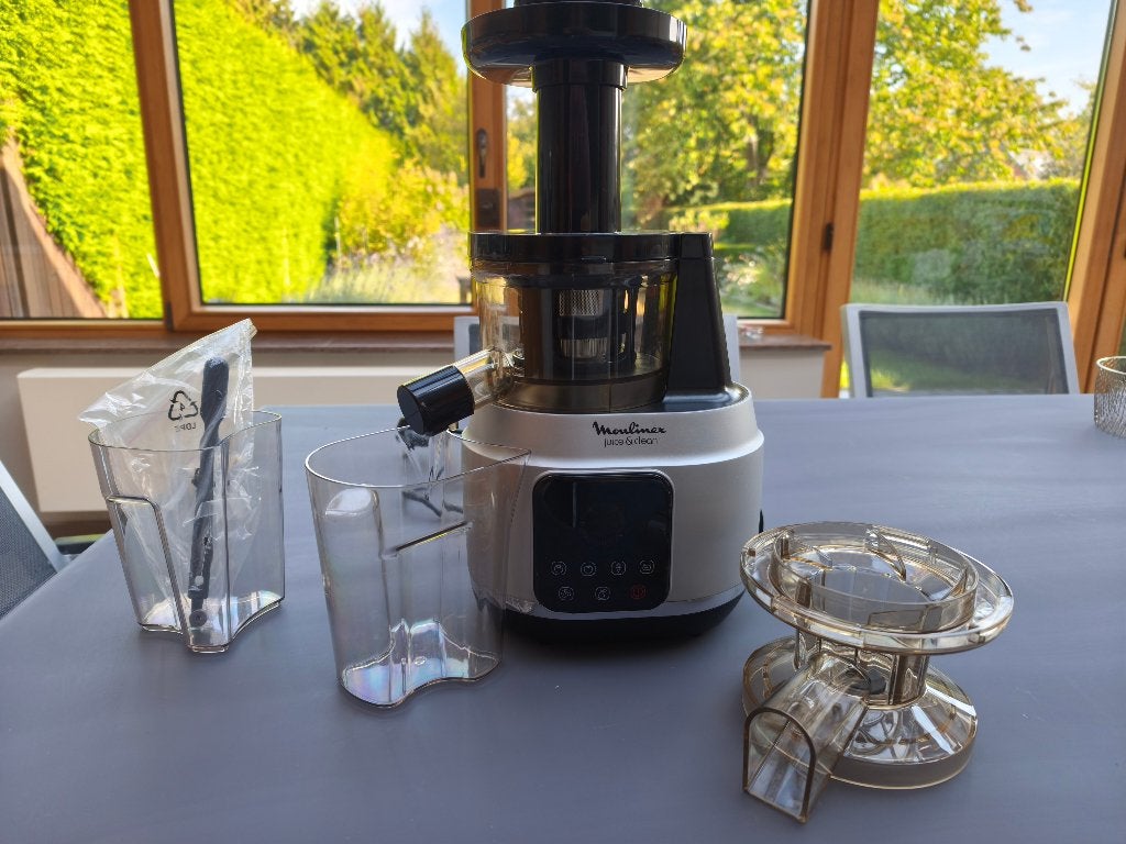 Extracteur de jus Moulinex Juice & Clean – Très bon état, Electroménager, Enlèvement, Comme neuf, Électrique, Presse-agrumes