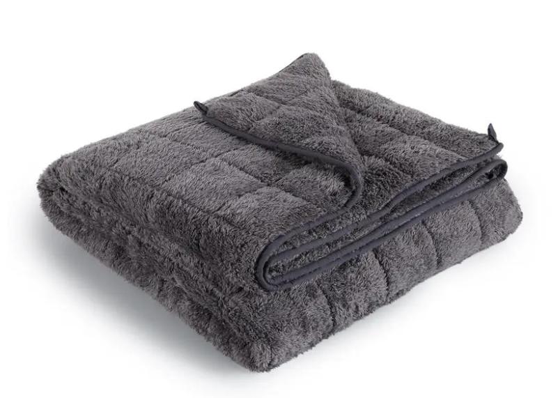 Verzwaringsdeken fluweel 9kg - 150 x 200cm, Ophalen, Eenpersoons, Grijs, Deken of Dekbed