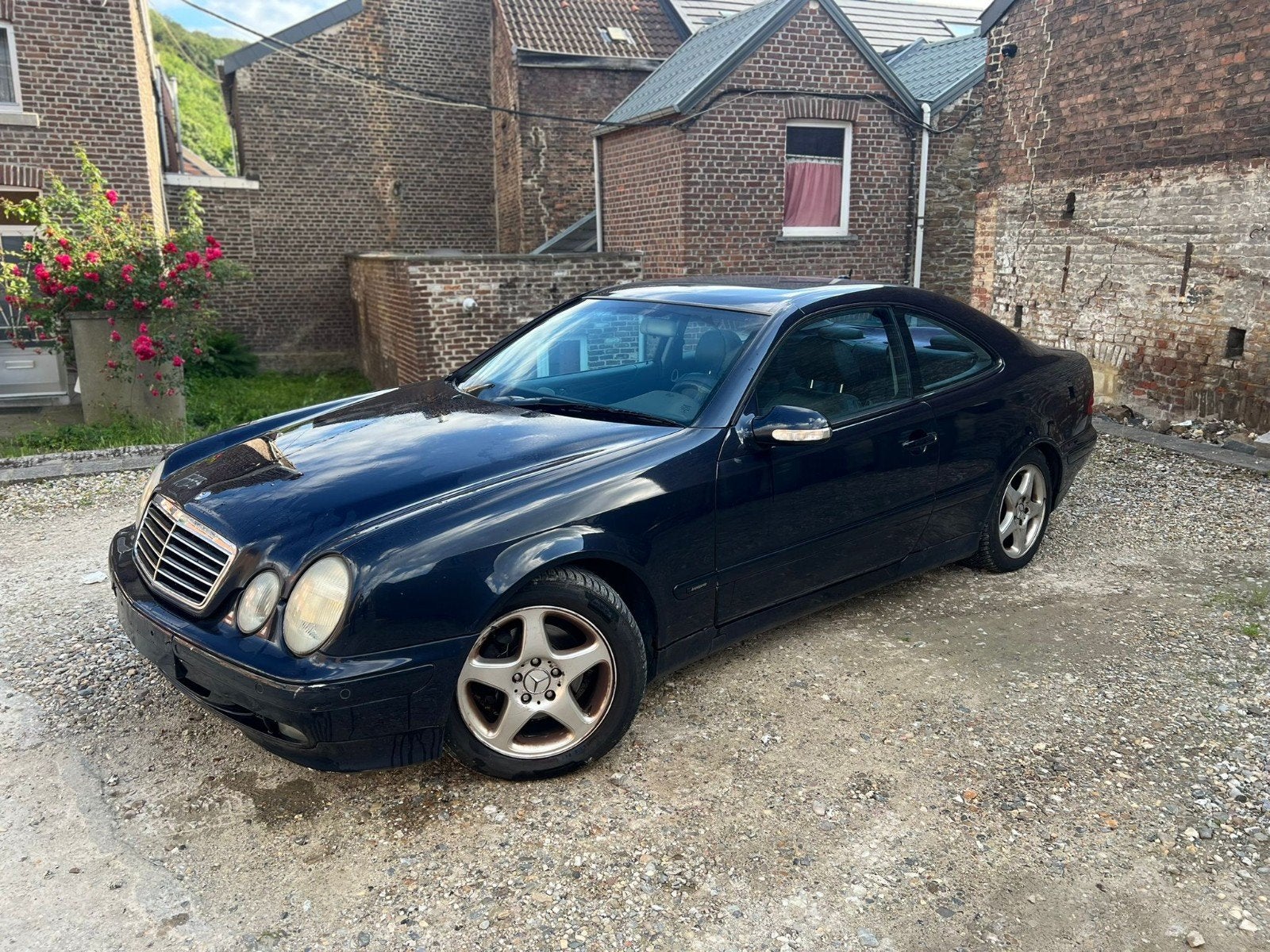 Mercedes clk kompresor, Automaat, Zwart, Blauw, Leder