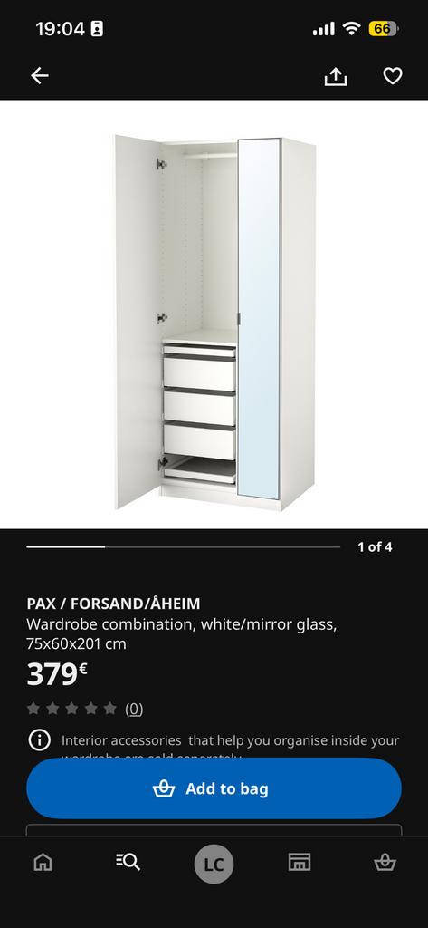 Ikea pax, Huis en Inrichting, Kasten | Schoenenkasten, Ophalen, Zo goed als nieuw