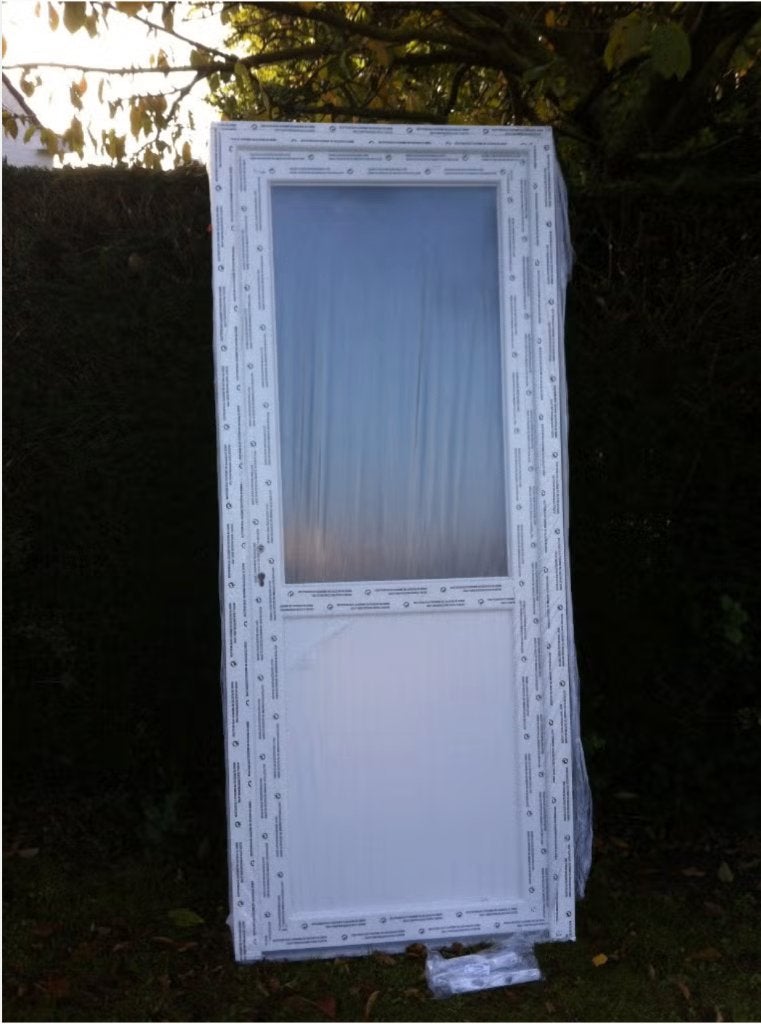 buitendeur kunststof 2/3 glas, Enlèvement, Utilisé, Verre, Porte extérieure