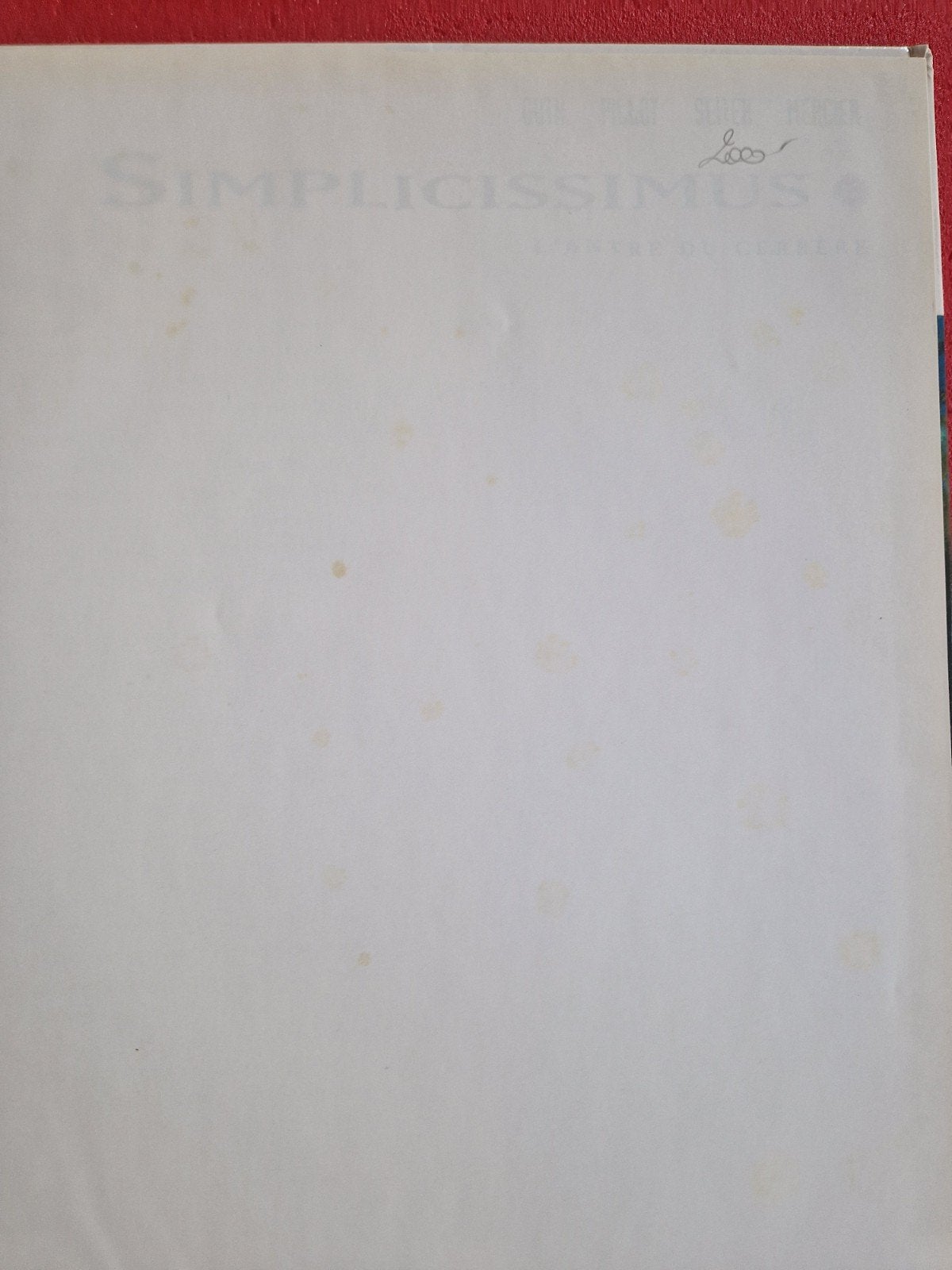 bd simplicissimus 1,EO, Livres, Enlèvement ou Envoi