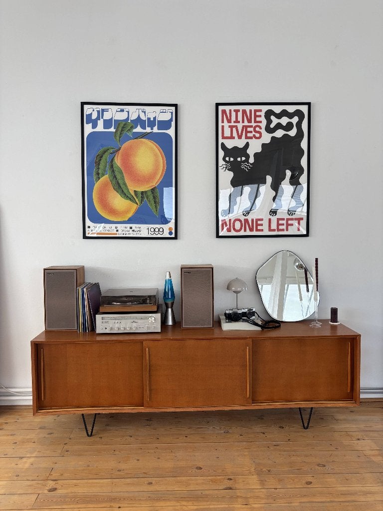Enfilade vintage scandinave 220 cm en teck – années 60/70, Maison & Meubles, Maison & Meubles | Autre, Comme neuf, Enlèvement