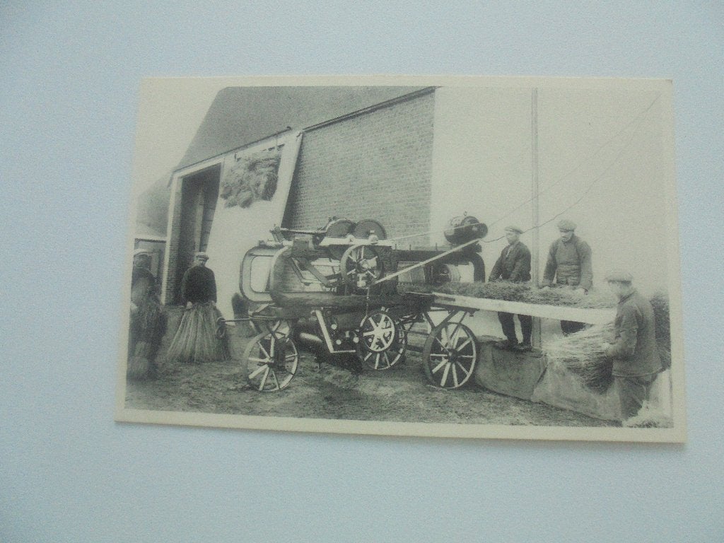 vlasteelt- repelen met de machine, Verzamelen, Postkaarten | België, Verzenden, 1920 tot 1940, Ongelopen, West-Vlaanderen