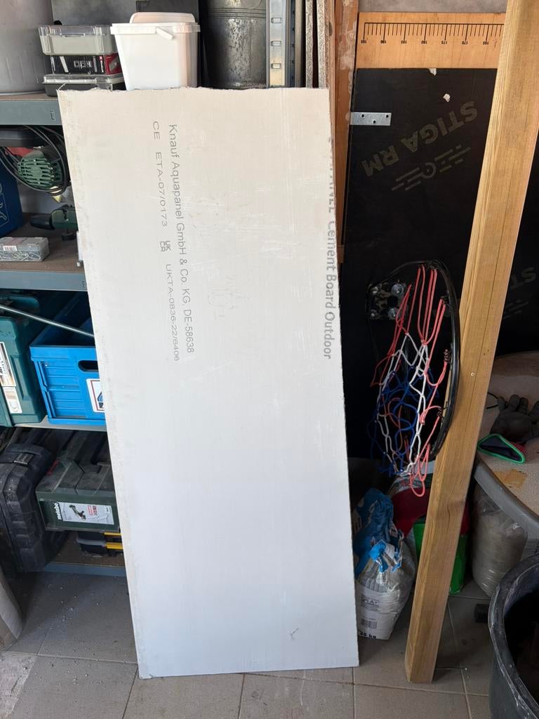 Knauf aqua panel cement board outdoor, Ophalen, Zo goed als nieuw