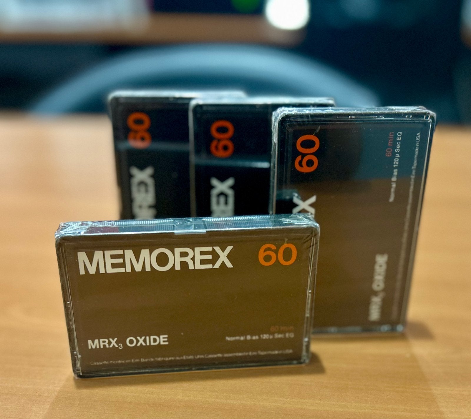 Cassette audio MEMOREX MRX₃ Oxide 60 (Vintage USA 1978-1981), Enlèvement ou Envoi, Neuf, dans son emballage, Vierge