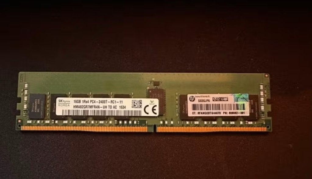 HPE 16GB DDR4 ECC RDIMM PC4-2400T 809082-091, Gebruikt, 2400 MT/s, Server, DDR4