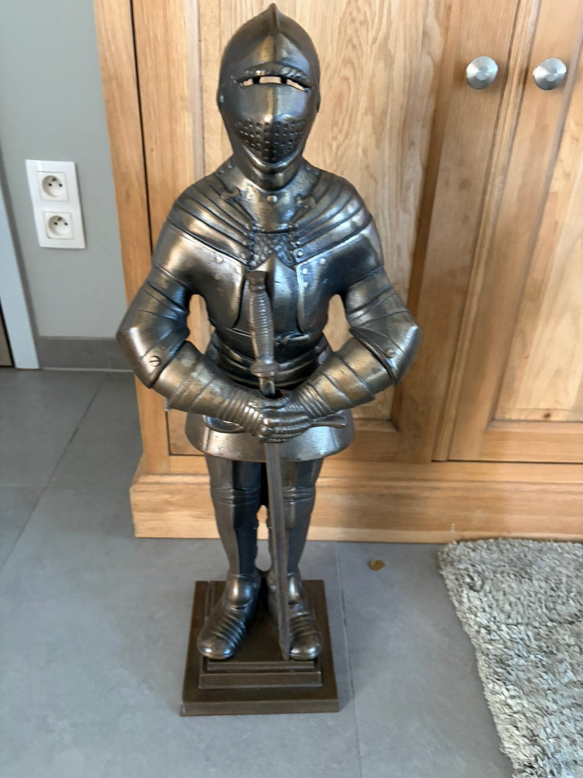 side poker stand in the form of medieval knight, circa 1920, Antiek en Kunst, Ophalen
