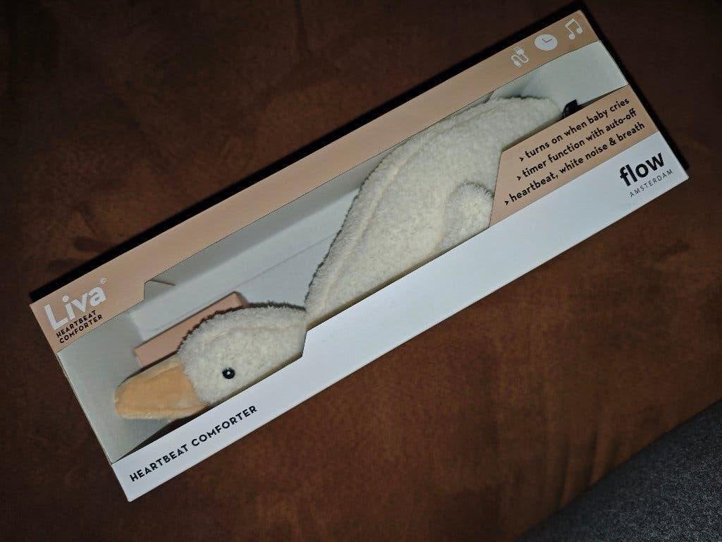 Liva knuffel baby comforter (zoals Moonie), Kinderen en Baby's, Nieuw, Ophalen of Verzenden, Eend, Beige