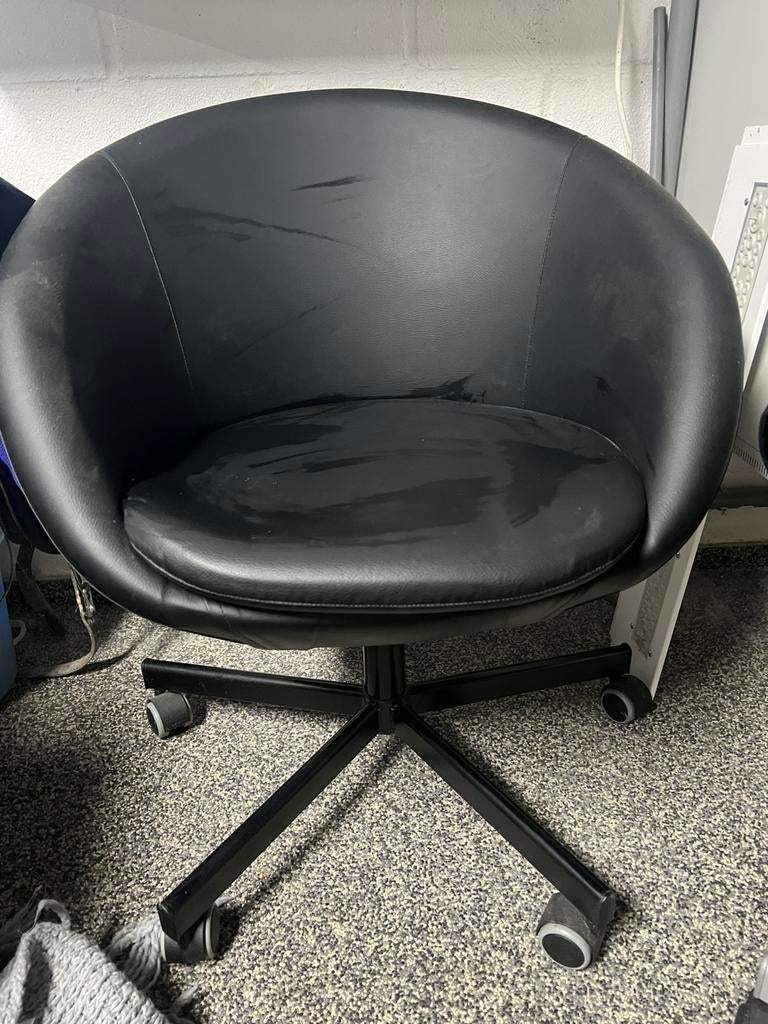 2 zwarte bureaustoelen ikea, Ophalen, Gebruikt, Zwart, Bureaustoel