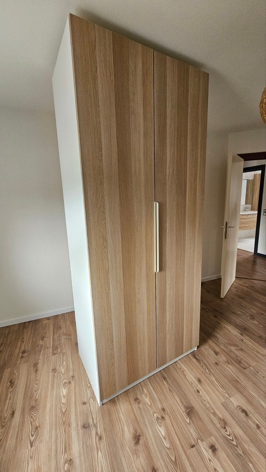 IKEA PAX kleerkast wit/eik – Zelf te demonteren, Maison & Meubles, Comme neuf, 100 à 150 cm, Enlèvement, 200 cm ou plus