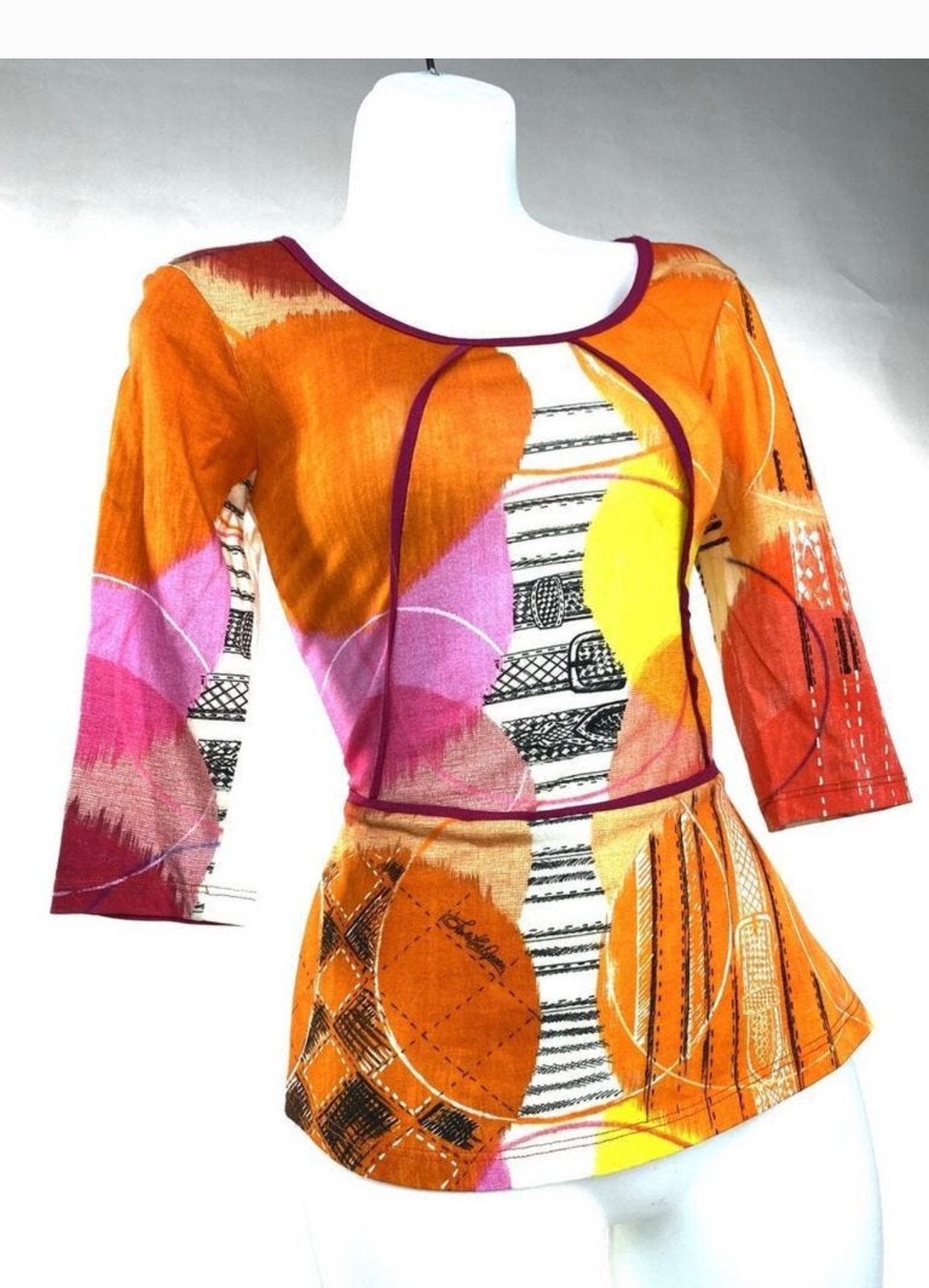 Save the Queen Y2K top vintage art print S NIEUW zeldzaam, Kleding | Dames, Topjes, Ophalen of Verzenden, Nieuw, Maat 36 (S), Meerkleurig