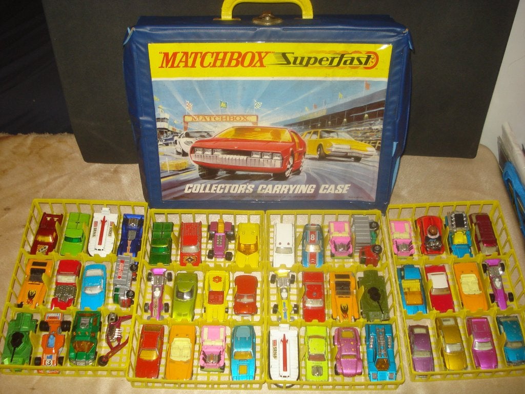 MATCHBOX Ancienne Valisette avec 48 Voitures Superfast, Enlèvement ou Envoi, Utilisé, Voiture